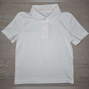 Cat & Jack Short Sleeve Polo Uniform Shirt size XS 4/5 - White